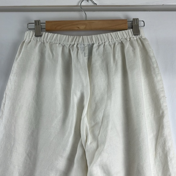 Shades of Linen Canadian-Made White Linen Beach Pants - Picture 6 of 9